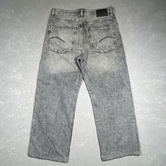 G Star Jeans Raw Type 96 Loose Distressed Zipper Fly Gray Size 32X28 Y2K Style - Picture 1 of 15